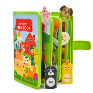 Livre sensoriel en feutre personnalisé pour tout-petits, sur le thème des animaux <span class=keywords><strong>de</strong></span> la ferme et des voyages, pour le développement cognitif Montessori et <span class=keywords><strong>l</strong></span>'éducation précoce, vente en gros - Product Image 3