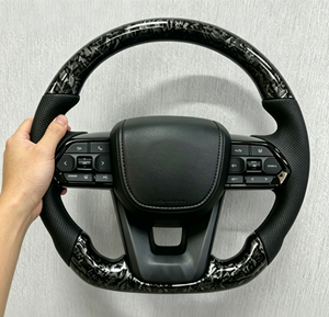 Volant de voiture en cuir <span class=keywords><strong>neuf</strong></span>, version améliorée, très demandé, compatible avec <span class=keywords><strong>Toyota</strong></span> Land Cruiser GR Prado LC250, Cruiser LC200, Hilux, Fortuner - Product Image 3