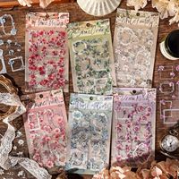 4 Aufkleber pro Packung Gerahmte Garten-Serie Journaling-Aufkleber Kinderaufkleber Journaling-Zubehör