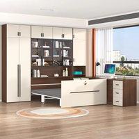 Design moderne intégré multifonctionnel rétractable pliable lit escamotable Guarda Roupa Com Cama Embutida