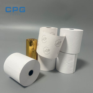 Papel Térmico de Alta Sensibilidad de 80 mm x 80 mm, 55 g/m², para Recibos de Punto de Venta, Transparente, para Supermercados, Venta al por Mayor de Fábrica - Product Image 1