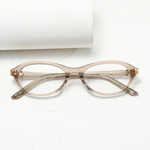 Gafas de ojo de gato con montura completa de acetato verde sólido, anti-UV, para adultos, unisex, forma ovalada, corrección de la visión - Product Image 6