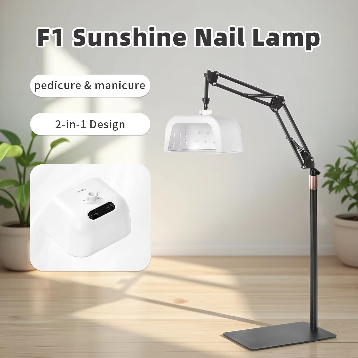 2026 Dual Zones Sensor UV Lamp Fast Cure Rechargeable UV LED Nail Art Lamp 78 LEDs Professional Portable Salon Home Use