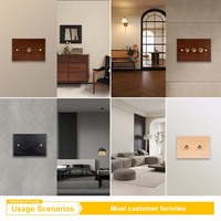 Interruptor de Pared de Madera de Nogal Personalizado KD5, 16A 220-250V, Interruptor de Palanca de Latón, Fabricante OEM para Latinoamérica, Personalizable