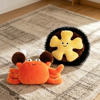 Peluche OEM Animaux marins mignons : Tigre, Baleine, Ourson de mer, Crabe réaliste anti-stress, Coussin Poisson-lampe - Super