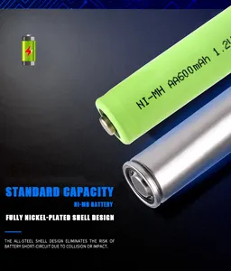 1,2 V ni-mh 2800mAh AA batería recargable para cámara AA fabricante de baterías mejor batería recargable ni-mh