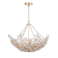 Lustre en cristal doré à la main, design exquis, pour salle de mariage, villa, salon, élégant et luxueux