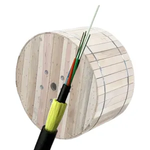 Asu/adss Double Jacket Fibre Optic Cable With 96 288 Fibers 12 Hilos Single Multiples Threads Adss 4 24 144 Hilos