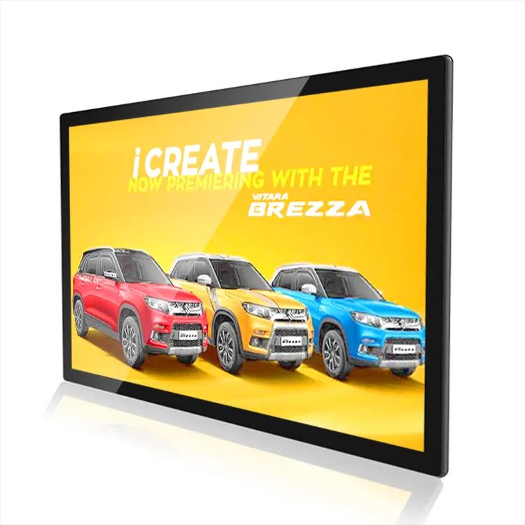 OEM ODM lcd advertising panel indoor digital signage touchscreen monitor with 4k resolution optional