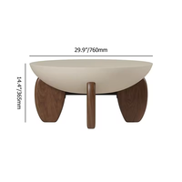Table basse italienne minimaliste moderne en bois massif Table centrale convertible pour salle à manger et salon Ensemble silencieux pour café