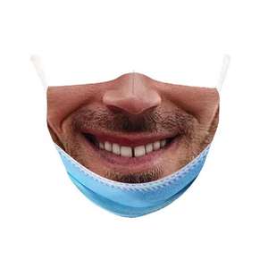 Maschera facciale regolabile divertente maschere antipolvere lavabili maschera antipolvere per equitazione in seta di ghiaccio maschera antipolvere per il viso umano - Product Image 2