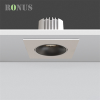 Plafonnier LED intelligent encastré, Spot carré réglable de 12W, luminaire de plafond