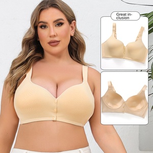 Soutien-gorge sans armatures grande <span class=keywords><strong>taille</strong></span> à bonnets fins A-G, bretelles réglables, imprimé <span class=keywords><strong>l</strong></span>éopard, fermeture avant, push-up, pour femme – Collection été - Product Image 4