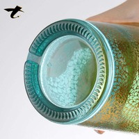Bouteilles en verre de 700 ml pour spiritueux, sérigraphiées, pour vodka, tequila, brandy, rhum, avec bouchon en liège et peinture colorée, vente en gros