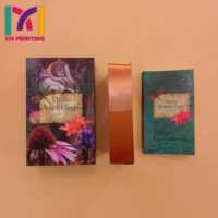 Cartes de tarot et d'oracle personnalisées par le fabricant, boîte imprimée offset de qualité supérieure avec design holographique doré et bords dorés