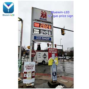Panneaux LED de prix de carburant à télécommande RF, affichage numérique de <span class=keywords><strong>compteur</strong></span> de station-service, panneaux pylon, affichage numérique de prix LED, fournisseur fiable - Product Image 1