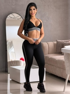Nuevo Diseño, Conjunto de 2 Piezas, <span class=keywords><strong>Ropa</strong></span> Deportiva para Mujer, Top y Leggings de <span class=keywords><strong>Yoga</strong></span> Sin Costuras, Traje Deportivo, Talla Grande, Conjunto de <span class=keywords><strong>Yoga</strong></span> Aloe - Product Image 4