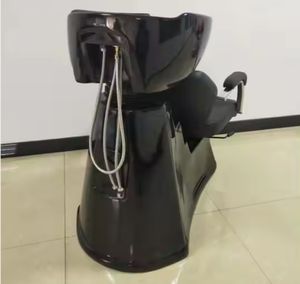 Lavacabezas y Sillas de Peluquería Negros, Silla de Lavado para Peluquero, Muebles de Peluquería, Sin Función de Masaje - Product Image 6