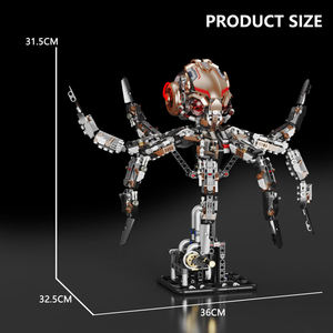 MJI 13085 Pieuvre mécanique avec lumière, modèle de blocs à assembler, jouet éducatif pour enfants, puzzle, ensemble de blocs de construction en plastique, Juguetes - Product Image 6