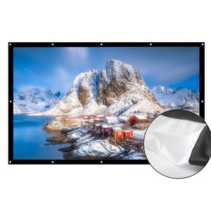 Écran de projection portable haute densité 16:9 180 200 250 300 pouces HD 1080P <span class=keywords><strong>4K</strong></span> Écran de projection en <span class=keywords><strong>toile</strong></span> anti-plis pliable - Product Image 1