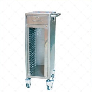 Xin Yuchen Medical Record Trolley 40 Grids Stainless Steel <b>Storage</b> <b>Cart</b> For Hospital Ward Round Use - Product Image 4
