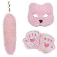 Queue de renard en fourrure écologique de 30 cm pour Halloween, accessoires de décoration, breloque de sac pour femme, porte-clés de voiture