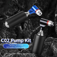 Portable Mini accessoire en aluminium CO2 gonfleur Presta Schrader valves pompe à air à main pour VTT et vélo