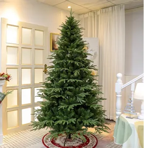 6FT/7FT Luxury Green PE Artificial Christmas Tree Easy Assembly Xmas Decoration Tree For Holiday Decoration