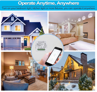 Module d'interrupteur intelligent Larkkey Tuya Smart Life Mini 4 Gang Zigbee 2.4GHz, compatible avec Alexa/Google/Yandex Home, commande vocale, IP20, maison intelligente