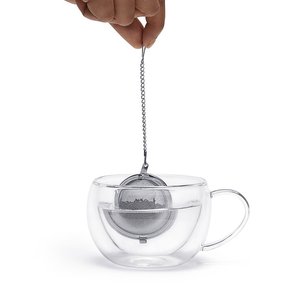 Stocked 4.5/5.5/7.5 Blooming Flower <strong>Tea</strong> Ball <strong>Infuser</strong> Stainer Set Chain Wholesales Kitchen Filter Mesh/Plastic/Metal/Silver - Product Image 4