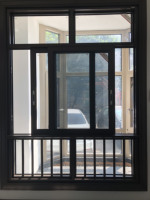 Fenêtre coulissante de chambre à coucher, cadre en aluminium fait à la main, fenêtre coulissante