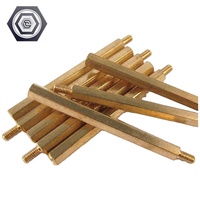 Entretoise hexagonale mâle-femelle en laiton, personnalisée en usine, avec vis à tête hexagonale, M2 M3 M4 M5, à rainure, semi-lisse