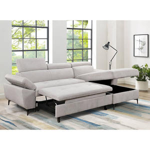 Canapé en L modulaire gris turc Promo canapé-lit sectionnel lit convertible pivotant Design moderne inclinable pour hôtels salon - Product Image 4