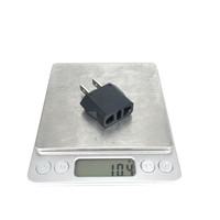 Adaptateur de prise miniature blanc noir 250V 10A en cuivre CN EU vers US 2 broches Amérique Japon petit adaptateur de prise type a