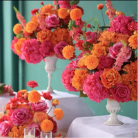 Boule de fleurs de luxe pour décoration de mariage, roses artificielles en soie réalistes, Saint-Valentin, baby shower, remise de diplôme, Halloween, célébrations