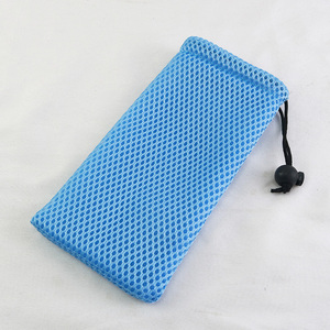 Sacchetto in Rete di Nylon Blu Personalizzato, Piccola Borsa con Coulisse in Rete, Sacchetto Ecologico in Poliestere Riciclato con Coulisse per Conservare il Sapone - Product Image 5