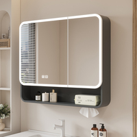Vente en gros moderne intelligent aluminium médecine stockage salle de bain toilette vanité avec miroir mural LED