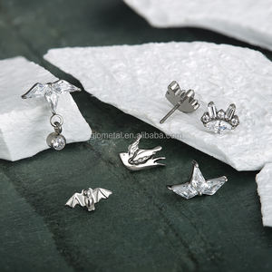 Giometa Implant Titanium Marquise Feuille Threadess End Labret Tragus Daith <span class=keywords><strong>Helix</strong></span> <span class=keywords><strong>Piercing</strong></span> Boucles d'oreilles Bijoux de corps en gros - Product Image 5