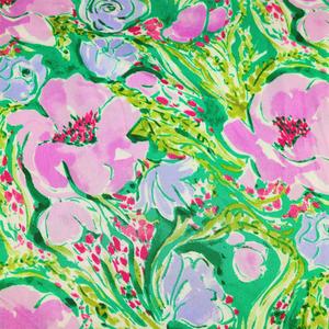 Nouveau motif de fleurs <span class=keywords><strong>peinture</strong></span> à l'huile 95% Polyester 5% Spandex Satin <span class=keywords><strong>pour</strong></span> robe femme - Product Image 3