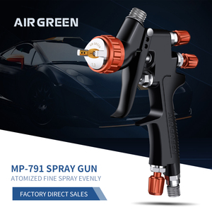 <span class=keywords><strong>AIRGREEN</strong></span> MP791 Pistolet à air comprimé haute efficacité avec gobelet en plastique de 600ml Buse de 1.3mm Alimentation par gravité pour la peinture de voiture supportée par OEM - Product Image 3
