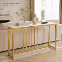 Petites tables consoles élégantes en métal doré, meubles modernes pour salon, bureau à domicile, chambre, centre de commande, minimalistes, faciles à assembler
