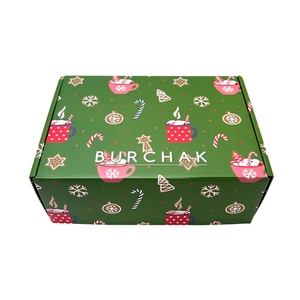 Customizable Christmas Design Matt Lamination Embossing Green Candy Gift Shipping Packaging Mailer Recycled Materials <b>Paper</b> - Product Image 3
