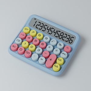Calcolatrice LCD regalo per ufficio calcolatrice rosa colorata con desktop elettronico con chiave rotonda alla <span class=keywords><strong>moda</strong></span> - Product Image 3
