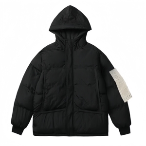 Oem Đá Mới Mùa Đông Cotton Độn Quần Áo Cho Nam Giới Và Phụ Nữ Giản Dị Kim Loại Không Thấm Nước Nylon Trùm đầu Xuống Vài Áo Ấm - Product Image 6