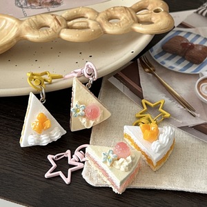 Llavero <span class=keywords><strong>de</strong></span> resina con diseño <span class=keywords><strong>de</strong></span> rebanada <span class=keywords><strong>de</strong></span> pastel 3D, <span class=keywords><strong>mini</strong></span> amuleto <span class=keywords><strong>de</strong></span> postre <span class=keywords><strong>para</strong></span> <span class=keywords><strong>mujer</strong></span>, venta al por mayor - Product Image 1