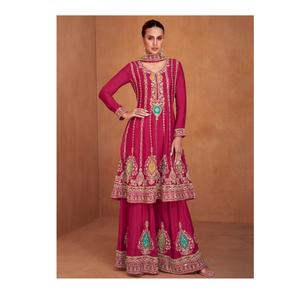 นักออกแบบเสื้อผ้าอินเดียและปากีสถาน ชุด Shysha Salwar Kameez พร้อม Dupatta สําหรับงานแต่งงาน มีจําหน่ายในราคาขายส่ง - Product Image 1