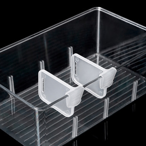 Adjustable Snap On Divider Clips For Refrigerator Door Storage Organizer With Clip On Lids Rectangle Shape Multifunctional - Product Image 4
