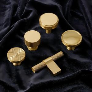 Adjustable Modern <strong>French</strong> American Brass Knurled Cabinet Drawer Handle Furniture <strong>Knobs</strong> for Bedroom Wardrobe and Kitchen Cabinets - Product Image 4