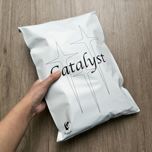 Wholesale Matte White Poly Mailer Bags Custom Black Logo Print Self Adhesive <b>Waterproof</b> Plastic Pouches for Clothes Packaging - Product Image 3