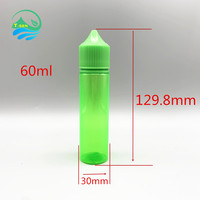 Usine Offre Spéciale Transparent V3 60ml coloré PET liquide jus presser bouteilles en plastique huile essentielle flacon compte-gouttes